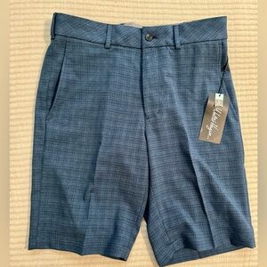 Walter Hagen Men’s Performance 11 Tonal Plaid Navy Golf Shorts. Size 30. NWT
